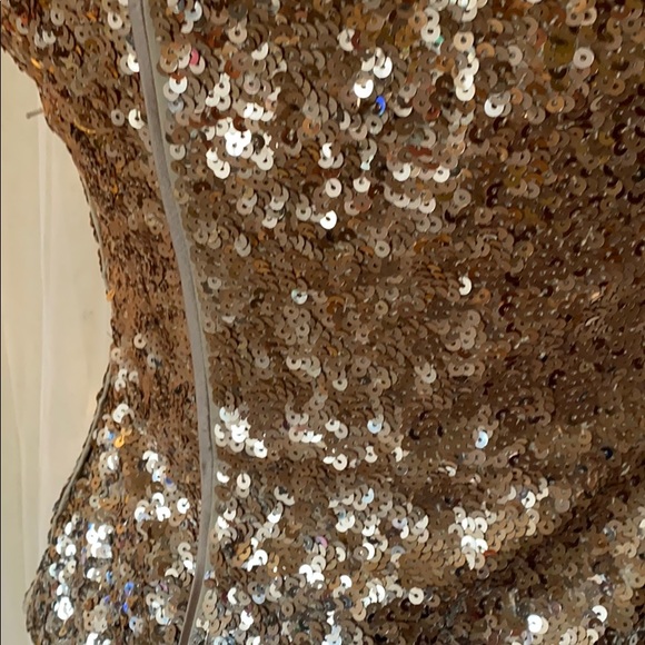 White house black market sequined gold bustiers - Picture 4 of 6